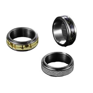 2024 Nieuwe Roestvrijstalen Ankerpatroon Kleurrijke Emaille Ringen Eeuwige Liefde Belofte Olieverfschilderij Verlovingsjuwelen Voor Mannen Vrouwen - Product Image 1