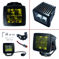 Feux LED 4x4 étanches IP67, projecteurs LED de 3 pouces à faisceau large, feux auxiliaires pour pare-chocs avant de voiture, feux antibrouillard LED