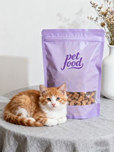Schnelle Lieferung Lebensmittelechte Standbeutel Geruchsdichte Zip-Lock-Beutel Versiegelbare Katzen- und Hundefutterbeutel Wiederverschließbare Tierfutter-Verpackungsbeutel - Product Image 1