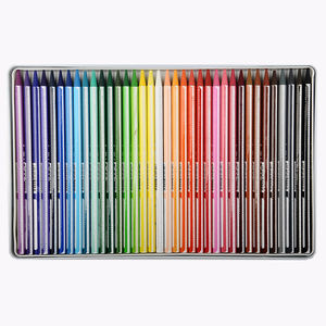 Pensil warna cat air 24 warna kualitas tinggi, pensil warna tanpa kayu untuk seniman dan siswa - Product Image 4