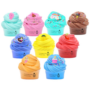 Co giãn không dính căng thẳng cứu trợ DIY Slime đồ chơi đầy màu sắc kit đồ chơi đất sét PUFF Fluffy cho trẻ em - Product Image 3