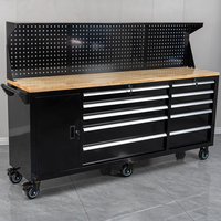 Armoire à outils en acier pour garage, établi mobile robuste, coffre à outils personnalisé avec tiroirs pour atelier sur roues, chariot de rangement pour outils