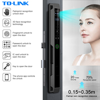 Serrure de porte coulissante en aluminium numérique intelligente Tuya, étanche, avec reconnaissance faciale 3D, empreinte digitale et verrouillage électrique TTlock de qualité