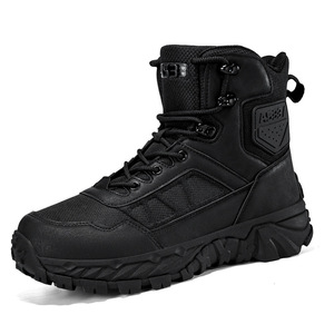 DF22 AS33 2539 <b>Black</b> Tactical <b>Boots</b> Men Outdoor Hiking Breathable High Top Desert Tan Shoe - Product Image 1