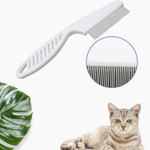 Peigne <span class=keywords><strong>anti</strong></span>-<span class=keywords><strong>puces</strong></span> en acier inoxydable pour animaux de compagnie, outil de toilettage à dents fines, brosse de nettoyage pour chiens et chats, élimination des tiques et des <span class=keywords><strong>puces</strong></span>, dents denses - Product Image 2