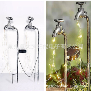 Lámpara Solar de Jardín con Forma de Grifo, Efecto de Flujo de Agua LED, Estaca Decorativa para Exteriores con Panel Solar Monocristalino de 12V DC - Product Image 5