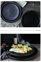 Ensemble de 4 grandes assiettes à dîner écologiques en céramique blanche de 10 pouces, grandes assiettes à salade pour fêtes et mariages