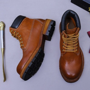 Botas de Hombre con Punta Redonda y Caña Alta para Invierno, con Aumento de Altura, Elegantes, Construcción Goodyear Welt, Material de Cuero Genuino de Caballo - Product Image 2