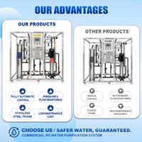 Système de purification d'eau alcaline par osmose inverse 3000 LPH, système de traitement de l'eau en acier inoxydable 304, usine de traitement RO