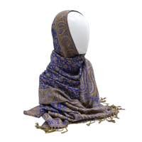 Usine exquise Jacquard cajou tissé 100% rayonne Polyester Pashmina châle livraison directe pour hiver feuille point Argyle musulman