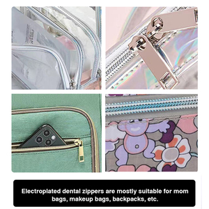 Usine en gros 3 #4 #5 #7 #8 #10 # or et argent or dents galvanoplastie dents par rouleau sacs <span class=keywords><strong>valise</strong></span> Nylon fermeture éclair rouleau - Product Image 5