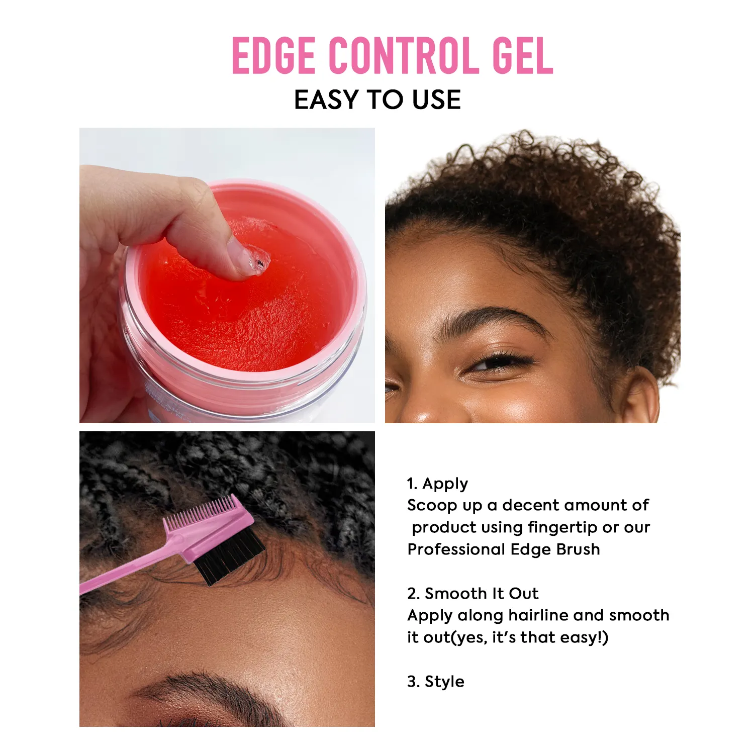 Edge Control Sterke Hold Langdurige Styling Hair Edge Control Gel Shine En Gladde Rand Control