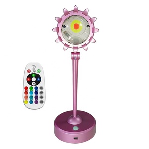 Lámpara de Mesa Decorativa con Luz de Ambiente para Transmisiones, Iluminación Decorativa para el Hogar, Proyector de Luz Nocturna Láser, Lámpara LED de Atardecer - Product Image 4