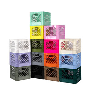 Качественный прочный квадратный пластиковый молочный ящик для молока 16 кварт - Product Image 1