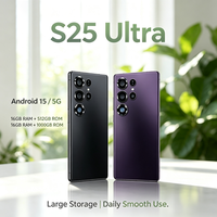 Smartphone S25 Ultra 5G, appareil photo, écran, double SIM, déverrouillage par reconnaissance faciale, téléphonie, téléphone mobile mondial