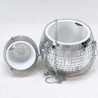 Meilleures ventes : Jardinière suspendue auto-arrosante en forme de boule disco, argentée, 15 cm et 20 cm, pour décoration extérieure et intérieure, rose
