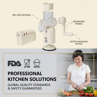Verstelbare 5 Messen Roestvrijstalen Handmatige Snijmachine Kaas Rasp Groente Mandoline Shredder Cutter Multifunctionele Aardappel Metaal