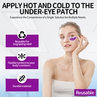 Masque oculaire en gel chaud/froid personnalisé avec logo, vente en gros, pour soulager la douleur, contrôler l'enflure, réduire les cernes et les poches sous les yeux