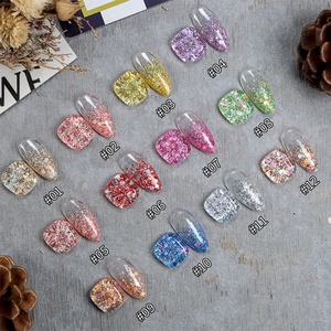 Factory Wholesale Iridescent Flakes <b>Glitter</b> Nail Gel OEM ODM Private Label Sparkle UV Gel Polish For Nail Art Salon - Product Image 2