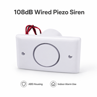 Sirène d'alarme piézoélectrique filaire d'intérieur 108 dB avec boîtier ABS durable pour dispositifs de sécurité