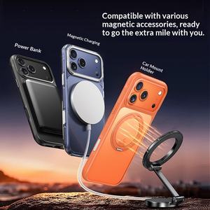 เคสโทรศัพท์มือถือดีไซน์ธุรกิจแบบฝ้าป้องกันเต็มรูปแบบ พร้อมที่ยึดแม่เหล็ก รุ่น 17 Pro Max สไตล์ใหม่ปี <span class=keywords><strong>2026</strong></span> - Product Image 2