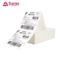 Étiquettes thermiques vierges directes du fabricant, 4 x 6 pouces, adhésives, en papier enduit imperméable, personnalisables, pour expédition