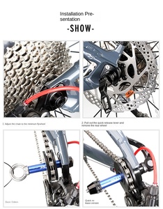 TOOPRE Tendeur <span class=keywords><strong>de</strong></span> chaîne <span class=keywords><strong>de</strong></span> vélo multifonctionnel en alliage d'aluminium Outil virtuel <span class=keywords><strong>de</strong></span> volant d'inertie pour le <span class=keywords><strong>nettoyage</strong></span> <span class=keywords><strong>de</strong></span> chaîne <span class=keywords><strong>de</strong></span> vélo <span class=keywords><strong>de</strong></span> montagne/route - Product Image 5