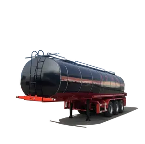 Remorque de réservoir d'asphalte de bitume liquide d'isolation chauffante de 35000 litres nouveaux et d'occasion à trois essieux 35CBM