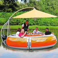 Bateau électrique flottant de beignet de barbecue de loisirs de parc aquatique de restaurant de barbecue