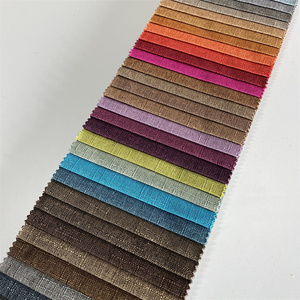 60 Màu Sắc Trong Kho Mềm Linen Polyester Sofa Bọc Vải 100% Không Thấm Nước Dệt Nhà Dệt Vải Giao Hàng Nhanh Chóng - Product Image 1