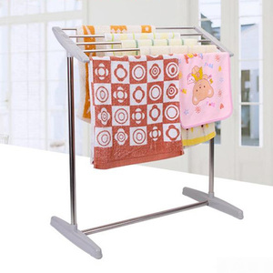 廉价塑料浴室带翼晾衣架洗衣展示架可折叠一层便携式晾衣架 - Product Image 6