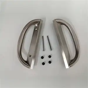 Набор ручек для раздвижной двери патио с 3-15/16 дюймовым расстоянием между отверстиями D-образной формы