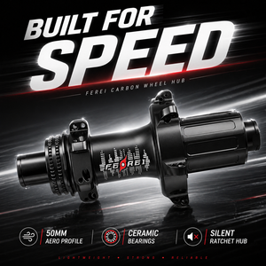 ชุดล้อคาร์บอนไฟเบอร์ 700C ปี 2026 ขนาด 50 มม. แบบแอโร ดิสก์เบรก รองรับยางแบบ Tubeless ความกว้างภายใน 25 มม. สำหรับจักรยานเสือหมอบ รุ่น Q SERIES ยี่ห้อ FEREI - Product Image 3