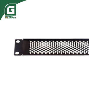 Geteknet SPCC 80% Ventilación 1U 2U 3U <span class=keywords><strong>4U</strong></span> Personalizado 19 pulgadas Gabinete de red Accesorios Panel de relleno de montaje en rack con orificio - Product Image 5