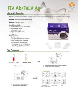ชุดทดสอบคอมโบ /fiv/felv สัตวแพทย์สำหรับสัตว์เลี้ยง (felv) ag/feline immunodeficiency Virus (fiv) AB Combo test/fiv/felv - Product Image 2