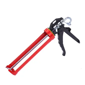 9 "Tugas Berat batang halus merah bergulir barel Manual Sealant Caulking Gun