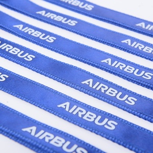 Lanières promotionnelles personnalisées en gros avec impression sérigraphique du logo, en polyester, avec mousqueton d'avion – Conception gratuite - Product Image 2