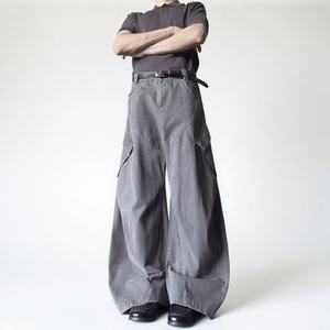 Pantalones Vaqueros Anchos de Mezclilla con Estampado de Bandana, Estilo Vintage, Transpirables, con Bolsillos Grandes, para Hombre, Otoño/Primavera, MOQ Bajo Personalizable - Product Image 3