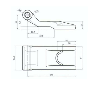 Оцинкованный транспортный контейнер шарнир для грузовых прицепов, литая стальная дверная петля - Product Image 4