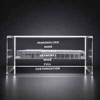 Neelpure 177996 - Premio de Cristal K9 Personalizado con Diseño Arquitectónico, Grabado Láser y Forma Rectangular