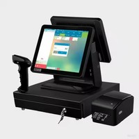 Sistema POS Todo en Uno con Pantalla Táctil de 15.6 Pulgadas, Caja Registradora, Terminal para Minoristas y Restaurantes, Software para Cajero