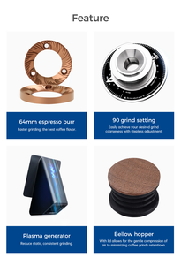 DF64 Kommerzielle Kaffeemühle 64mm Red Titanium Flat Burr Heavy Duty für Espresso und Bulk Grinding Cafe Verwenden Sie DF64 Gen 2 Mill - Product Image 6