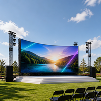 Display LED Curvo per Esterni IP65 Impermeabile P3.9 7680Hz Alta Frequenza di Aggiornamento Garanzia 5 Anni Full Color per Concerti ed Eventi