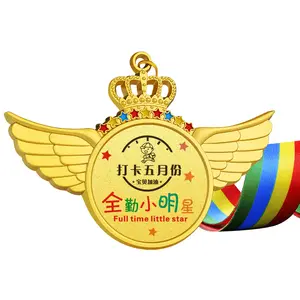 Logotipo personalizado Medallas Oro Natación Béisbol Correr Saltar Fútbol Maratón Deportes Cintas Premio Medallas de metal en blanco