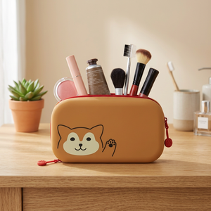 Portefeuille en silicone souple imperméable avec fermeture éclair longue, motif animalier fantaisie, pour cosmétiques et monnaie – En stock - Product Image 3
