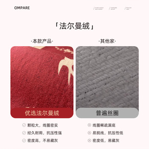 Alfombra roja de estilo chino, rectangular, duradera, resistente a las manchas, para decoración del Año Nuevo Chino - Product Image 4