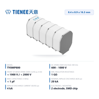 Tube de décharge gazeuse en céramique TIENEE TY8MP800 SMD GDT à 2 électrodes 600-1000V 20kA Parafoudre 8.9x16.3mm pour SPD