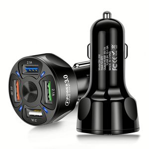 4 Usb Car Phone Charger Qc3.0 Fast Charging Mobile Phone Car Charger 7a Car Charger Adapter - Product Image 1
