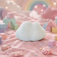 Jouet Squishy Nuage Blanc Doux à Presser, Cadeau Sensoriel Anti-Stress, Accessoire de Décoration Minimaliste pour Chambre d'Enfants et Adultes, Vente en Gros