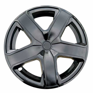 4 pièces 19 pouces Enjoliveurs de roue à couverture intégrale finition chromée pour Tesla Model Y Juniper 2025, à rayons turbine bicolores, à clipser, en ABS - Product Image 2